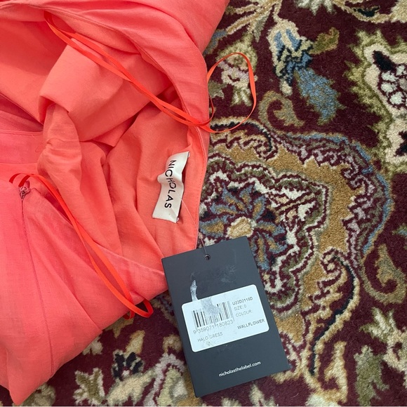 Nicholas Halo Dress Orange - Picture 7 of 8